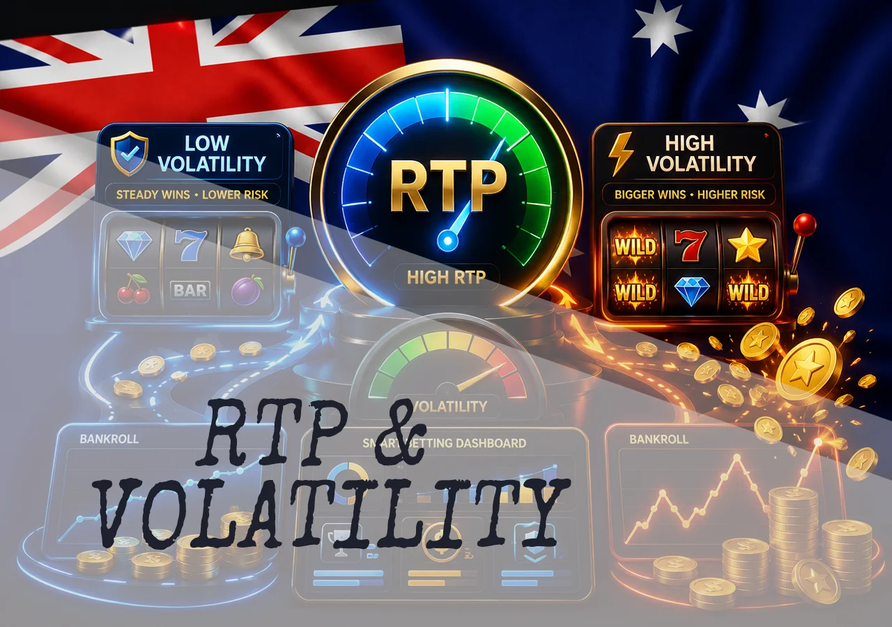 Relationship between high RTP and volatility for smarter bets, including risk, bankroll, steady wins, and large payouts